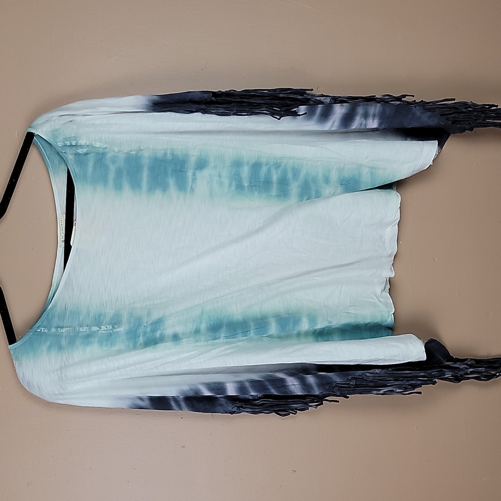 Free people movement fringe tie dye poncho